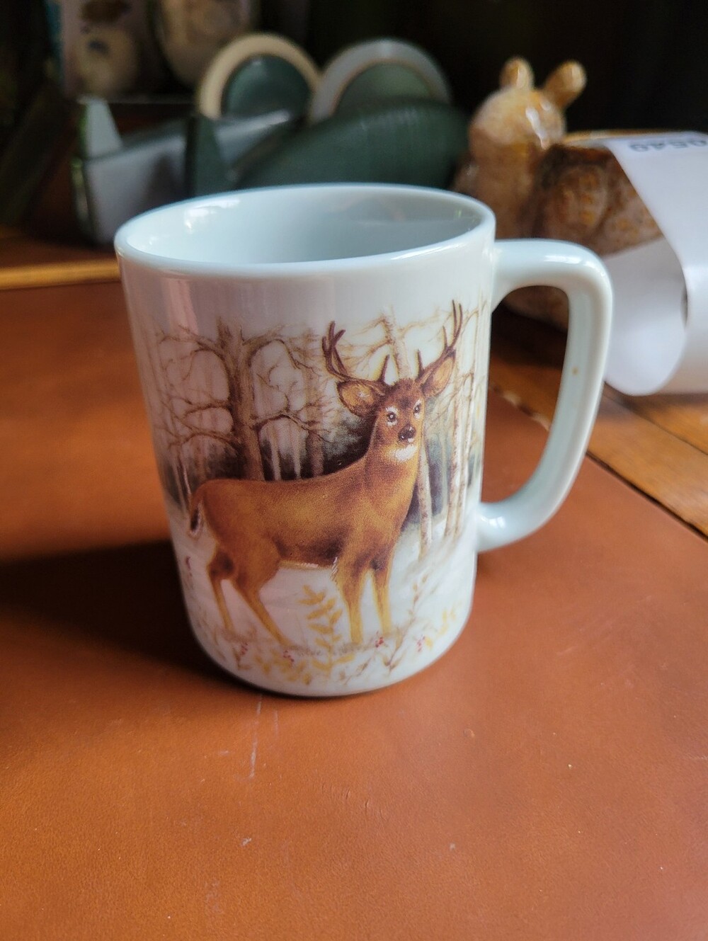 Otagiri Japan Monster Buck And Doe Mug Forest Fall-RARE